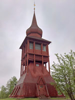 Il campanile della chiesa di Kiruna - Lapponia