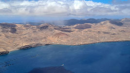La costa sud di Lanzarote dall'alto