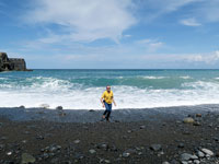 Giuseppe a la Playa de Vallehermoso