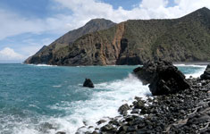 Playa de Vallehermoso, punta de la Sepultura