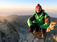 Giuseppe in vetta del Teide