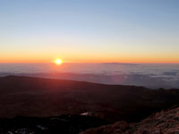 Alba dalla vetta del Teide