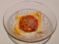 Tartare di pomodoro con cristalli di ghiaccio