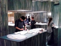 La cucina e l'équipe dei cuochi