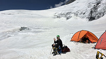 Лагерь 2, 5638 м - Il campo due, 5638 m