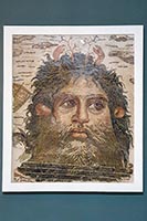 Mosaico di tritone al museo archeologico della casba di Susa