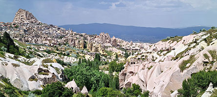 Vista sulla città di Uçhisar
