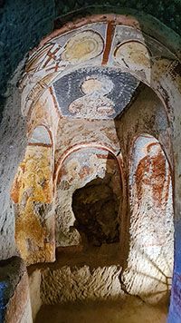 Affresco nella Sümbüllü kilise valle di Ihlara