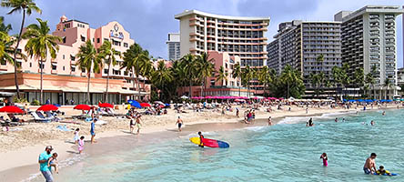 Waikiki beach, Honolulu, Ohau