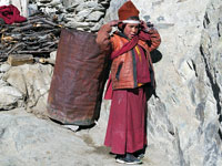 Monachello al gompa di Karsha