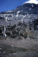 La cima dell'Aconcagua da Plaza de Mulas