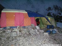 Snow, our tent and Ralf