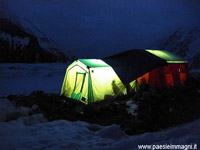 Our kitchen tent by night