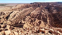 Formazioni sedimentarie nella valle di Marte