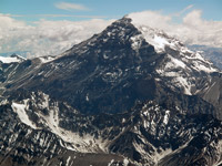 L'Aconcagua dall'aereo verso Santiago