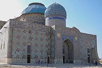 Retro del Mausoleo di Khoja a Turkistan