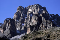 La punta Batian da nord