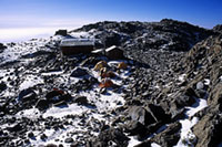 L'Austrian hut e le nostre tende