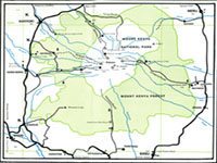 Mappa del parco nazionale del Kenya