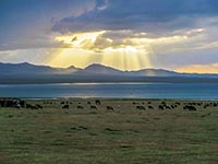 Tramonto al lago di Songköl