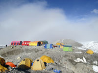 Il nostro campo base sulla morena