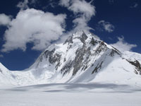 Il G1 visto dal plateau a 5850 m