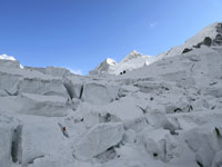 Le cime dei Gasherbrum tra i seracchi