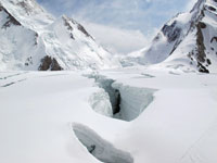 Crepaccio sul plateau verso il C1