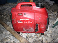 Generatore Honda al campo base