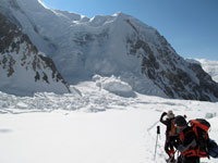 Valanga dai fianchi del Gasherbrum I