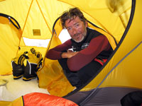 Francesco nella nostra tenda al C1