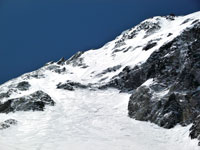 La parte finale della via di salita