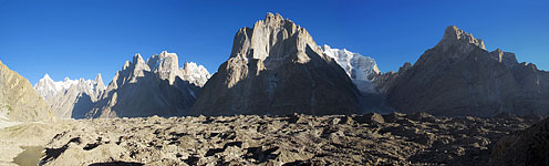 Il Baltoro e le sue cattedrali al tramonto