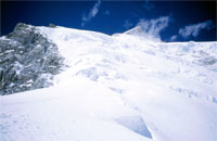 La via di salita verso il Campo III