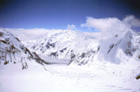 Panorama dal Campo III a quota 7000 m