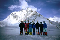 Il gruppo al Campo I, 5925 m