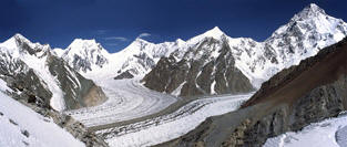Panorama dal campo 1 del Broad Peak