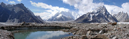 Laghetti glaciali sul Godwin Austen