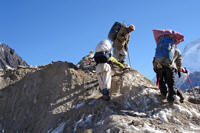 Saliscendi sul ghiacciaio