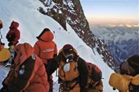 Riposo all'alba sul traverso