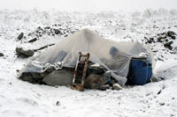 Ricovero di fortuna dei portatori