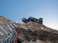 Sulle scalette del Kinshofer Wall