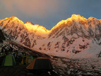 Tramonto al campo base