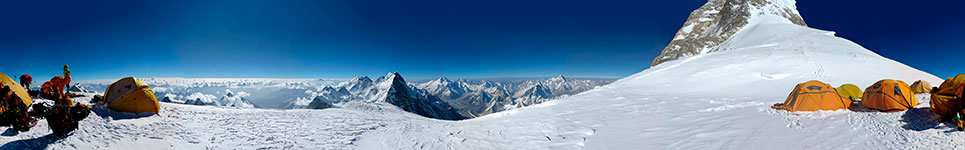 Panoramica dal campo quattro del K2 