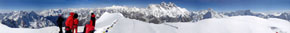 Panorama a 360° dalla vetta dell'Ama Dablam