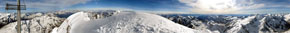 Panorama a 360° dalla vetta del Gran Zebrù