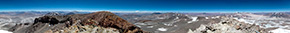 Panorama a 360° dalla vetta dell'Ojos del Salado