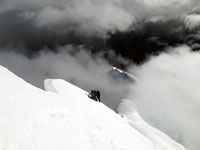Sulla cresta nord dell'Artesonraju
